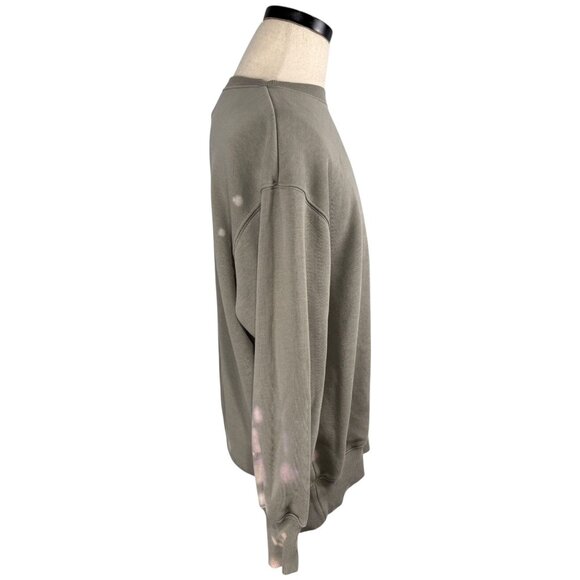 Nike Center Check Olive Crewneck Sweatshirt S Distressed Look - Picture 4 of 16